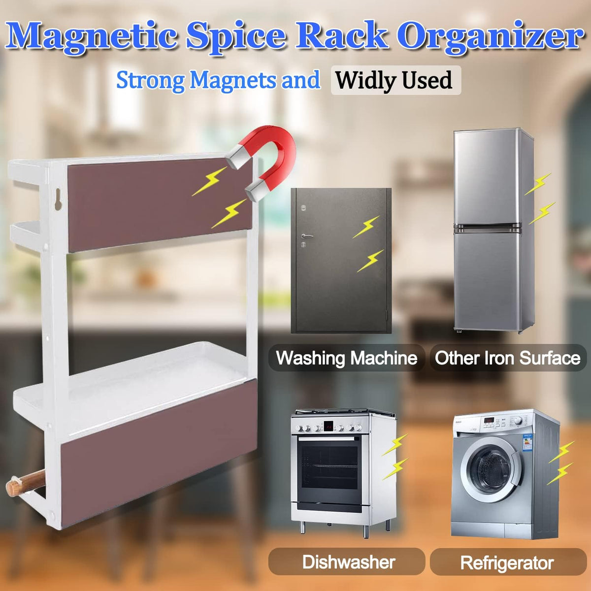 Avtoit | Magnetic Fridge Spice Rack with Paper Towel Holder – Oryden