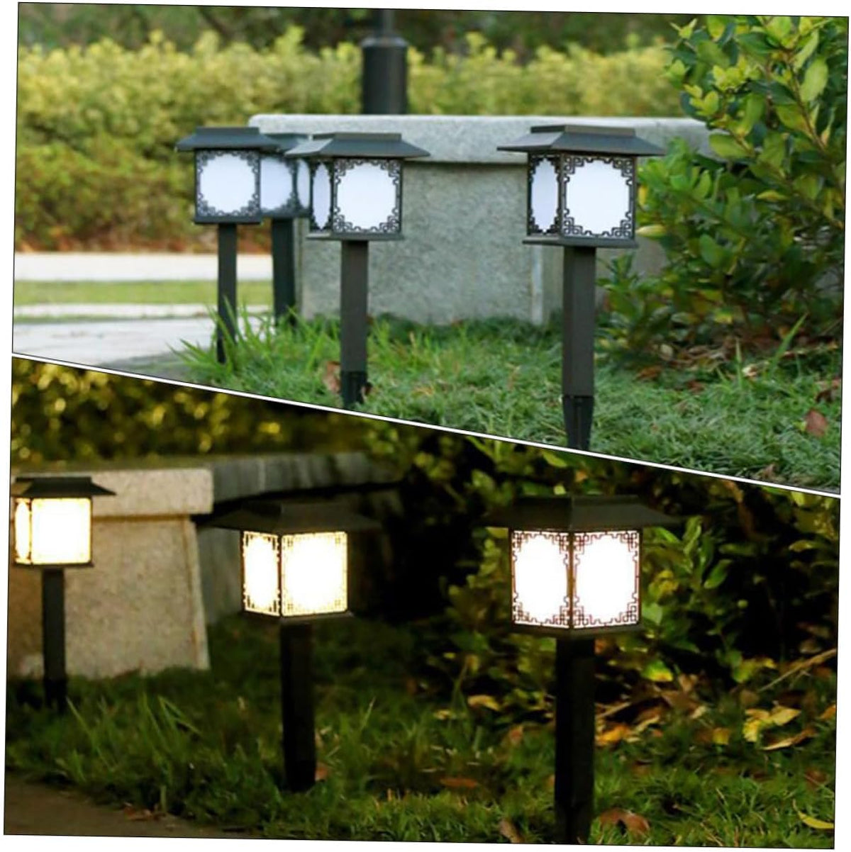 Avtoit | Solar LED Garden Lamp – Large Square Lamp with Warm Light and Dual Use