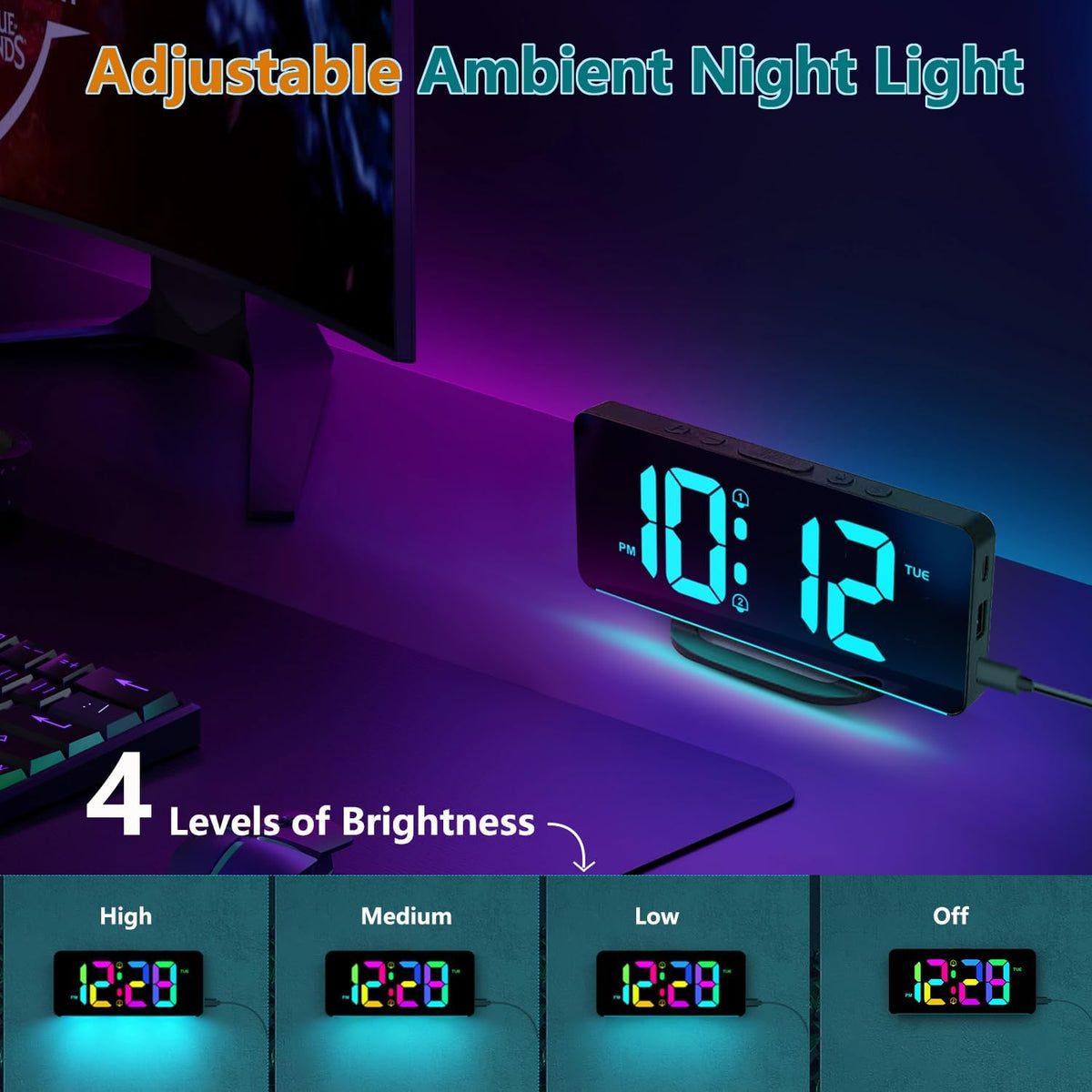 Avtoit | 11.5-Inch Digital Calendar Day Clock with 19 Reminders – Claryon