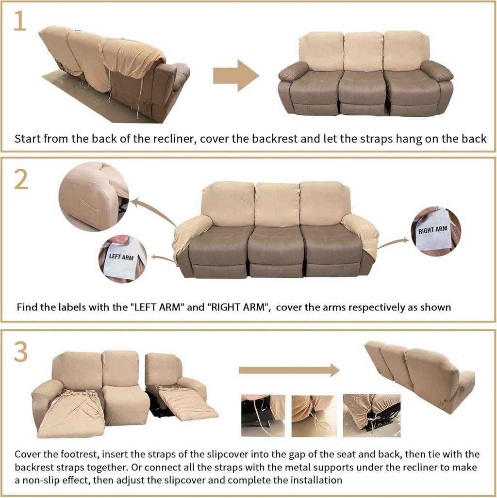 Avtoit | Stretch Recliner Chair Covers 4-Piece Set – CoverMate