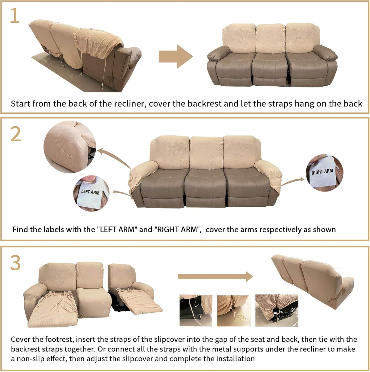 Avtoit | Stretch Recliner Chair Covers 4-Piece Set – CoverMate
