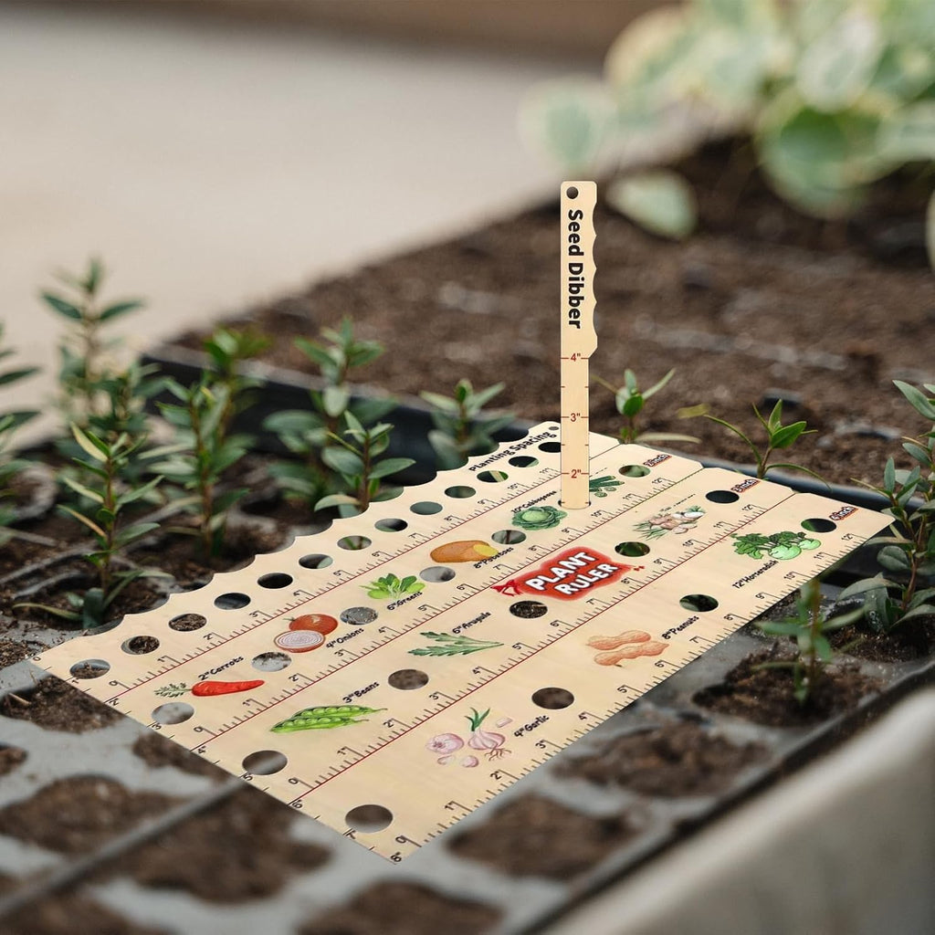 Avtoit | Wood Plant Ruler – Multifunctional Seed Measuring Tool for Garden