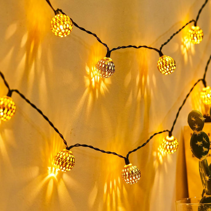 Avtoit | Moroccan Style Waterproof Solar String Lights - SunGlow Strings