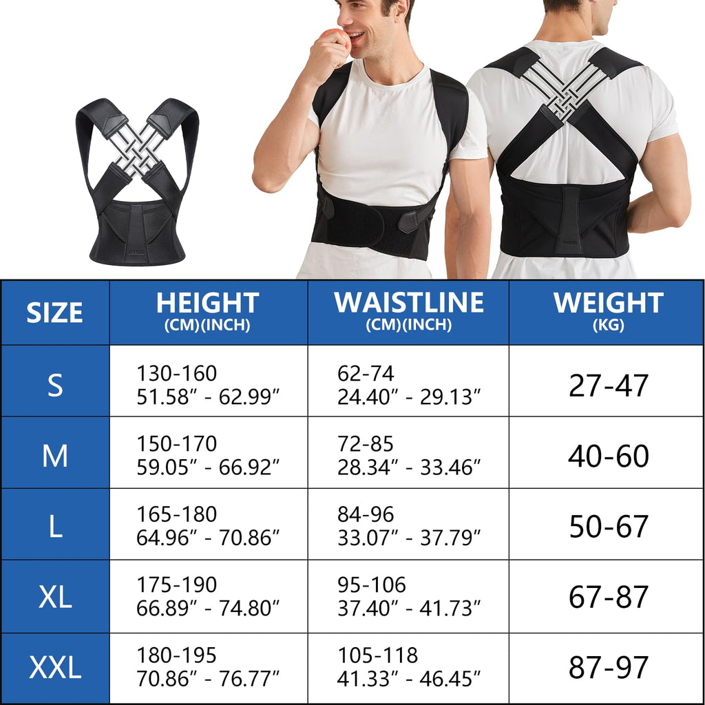 Avtoit | Back Posture Corrector | Adjustable, Breathable Design for Men & Women to Improve Posture and Reduce Back Pain