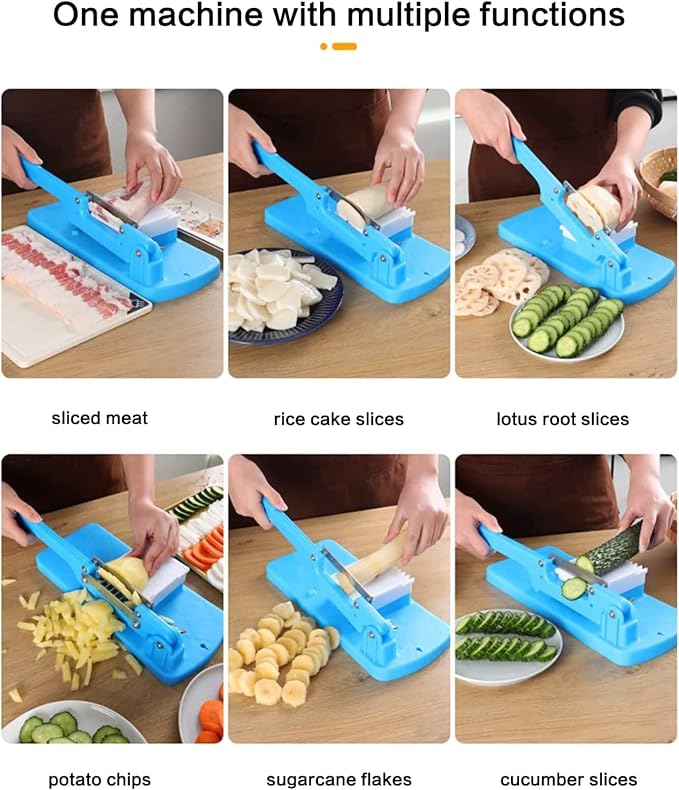 Avtoit | Manual Multifunctional Food Slicer – Robust Meat & Vegetable Slicer for Frozen Goods