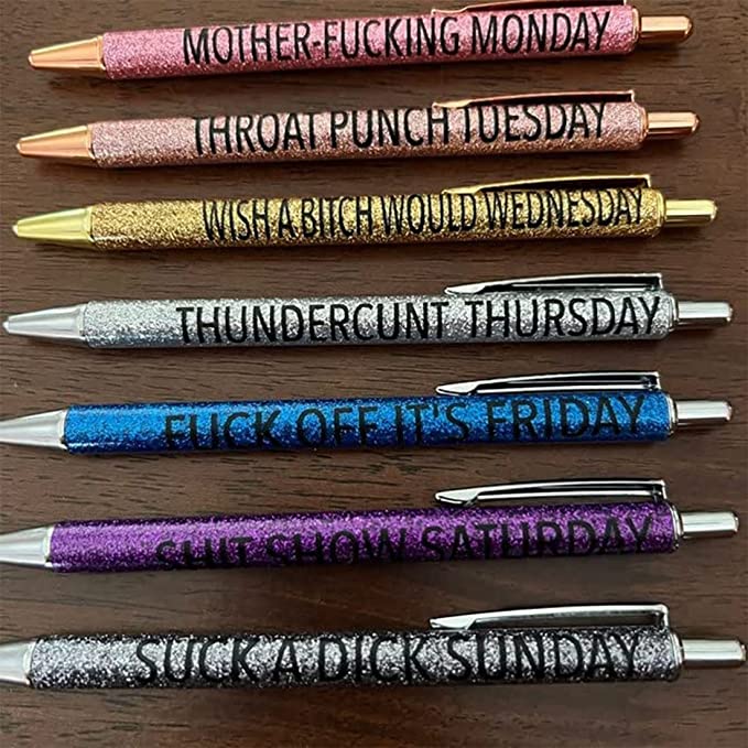 Avtoit | Swear Word Daily Pen Set (7cs* Funny Pens)