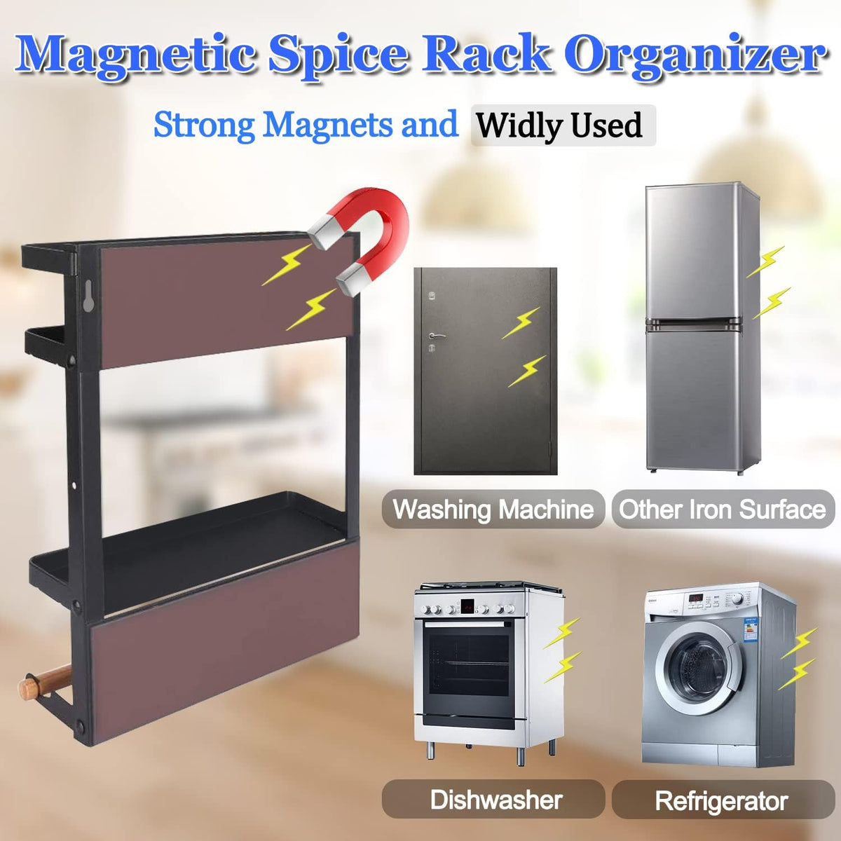Avtoit | Magnetic Fridge Spice Rack with Paper Towel Holder – Oryden