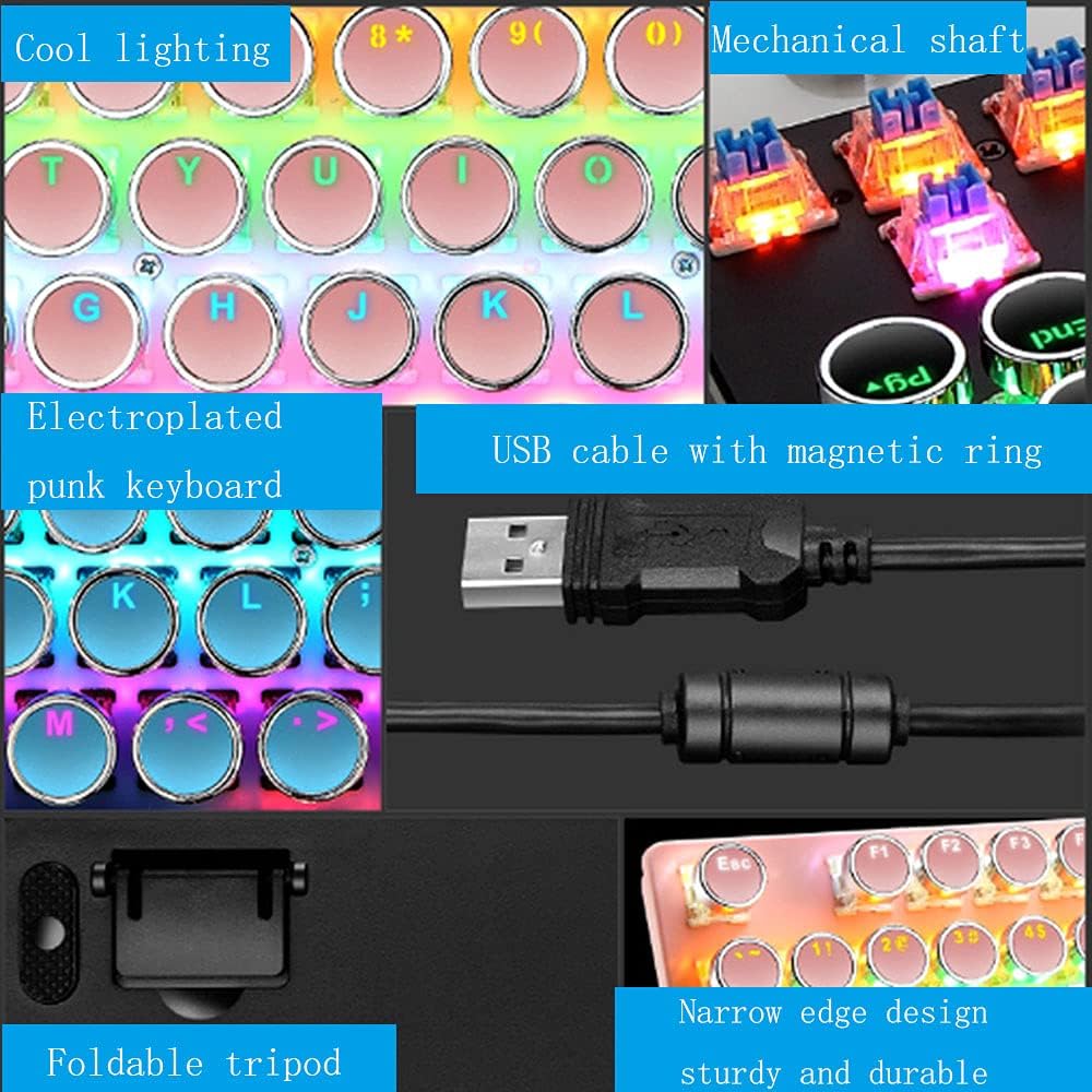 Avtoit | 87-Key Mechanical Gaming Keyboard RGB Backlit Blue Switch