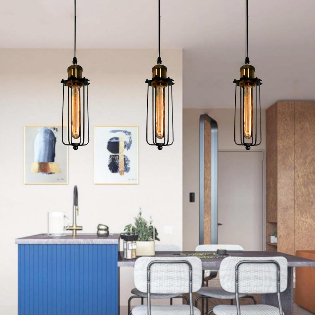 Avtoit | Industrial Pendant Light in Retro Design – Vintage Hanging Lamp with Metal Grid
