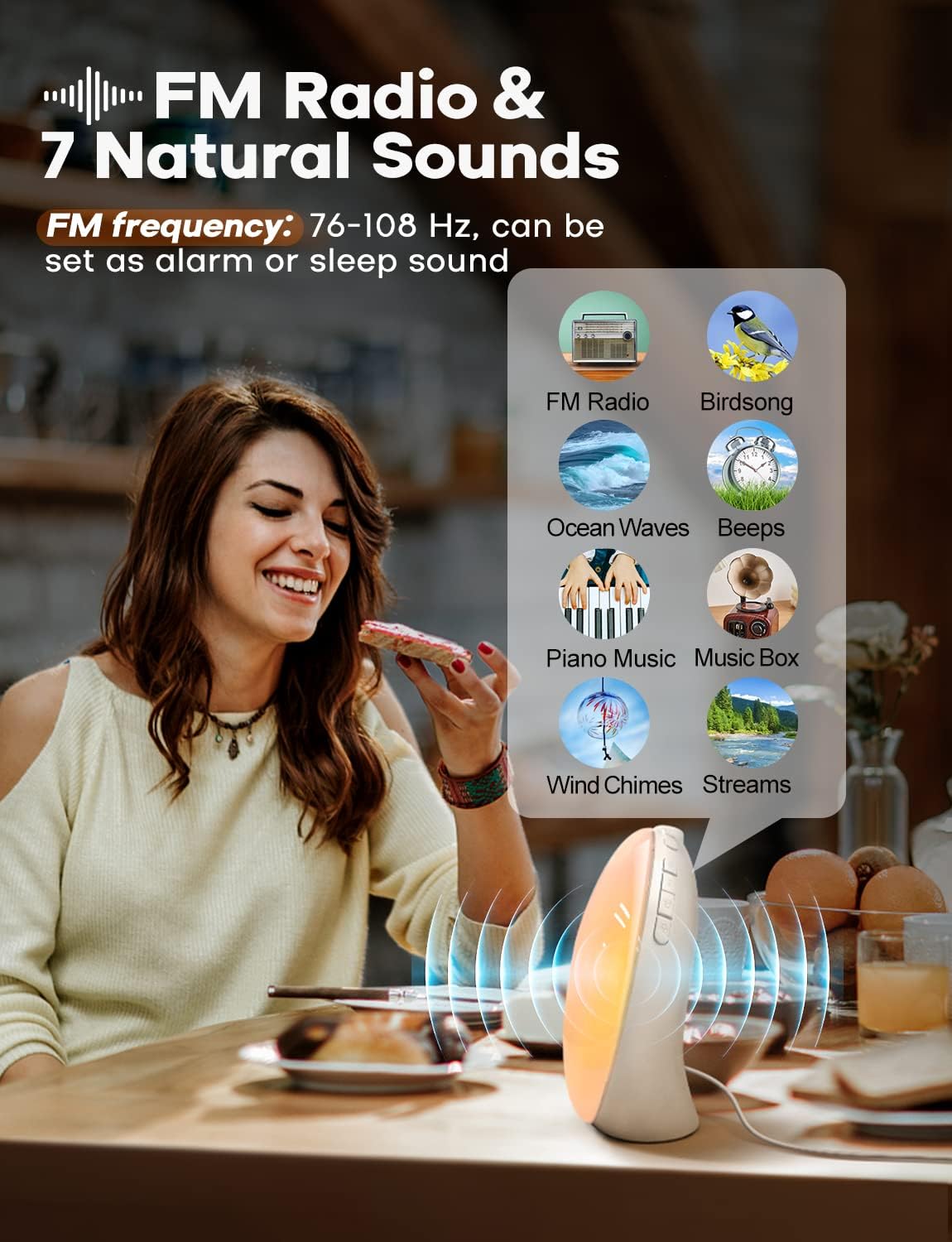 Avtoit | GlowRise Natural Wake-Up Light Alarm Clock with Sunrise & Sunset Simulation
