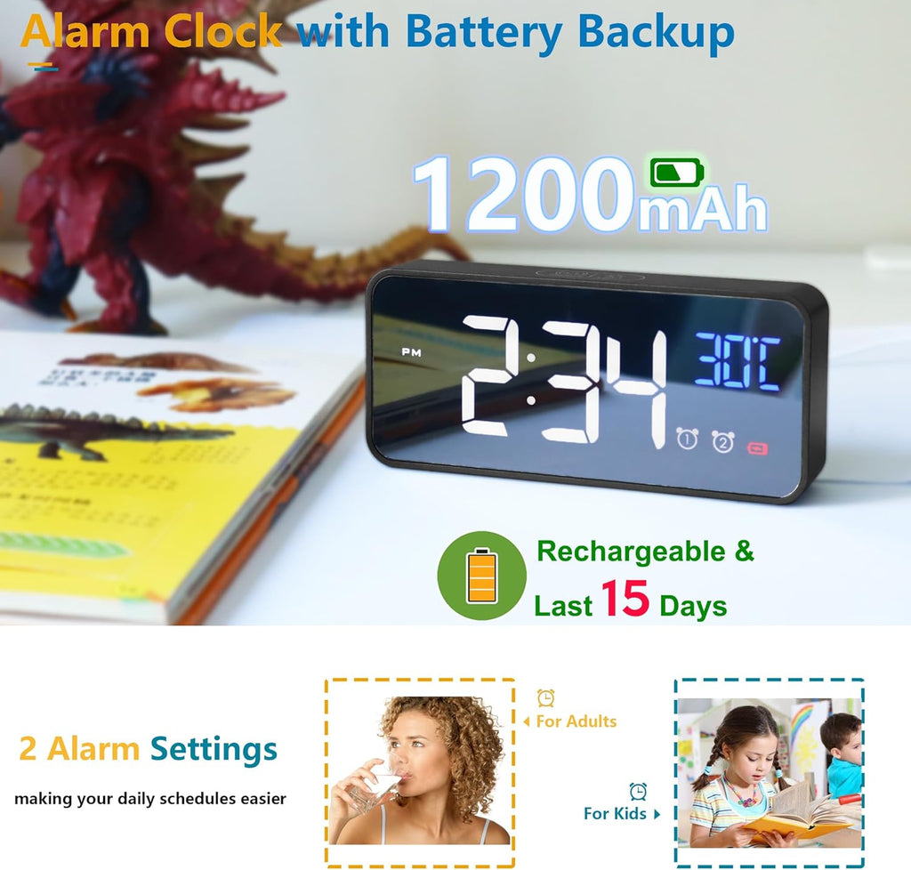 Avtoit | 11.5-Inch Digital Calendar Day Clock with 19 Reminders – Claryon