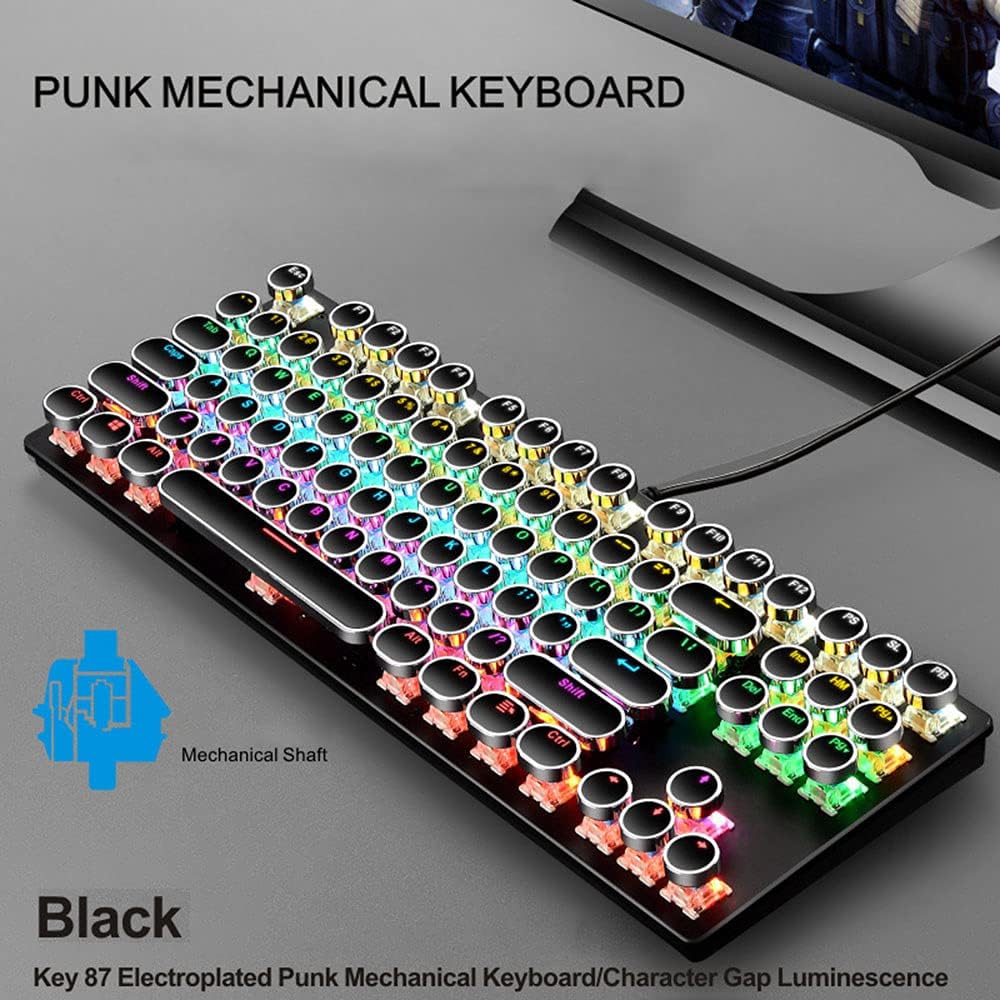 Avtoit | 87-Key Mechanical Gaming Keyboard RGB Backlit Blue Switch