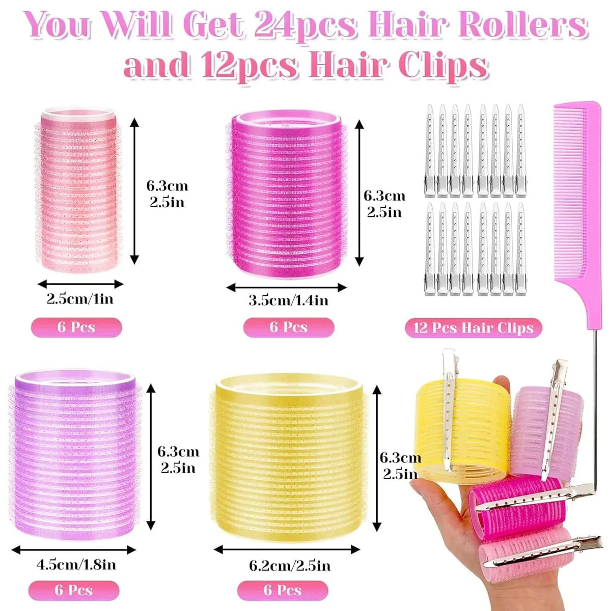 Avtoit | Self-adhesive hair rollers | For voluminous and long-lasting curls
