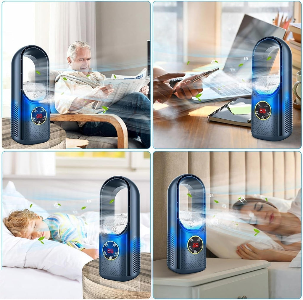 Avtoit | Bladeless Portable Fan | Ultra-Quiet, Ergonomic Design & Ideal for Home and Office Use