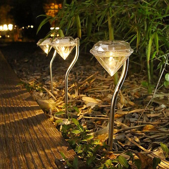 Avtoit | Solar Garden Light in Diamond Shape – LED Lamps for Outdoor Decoration and Lighting