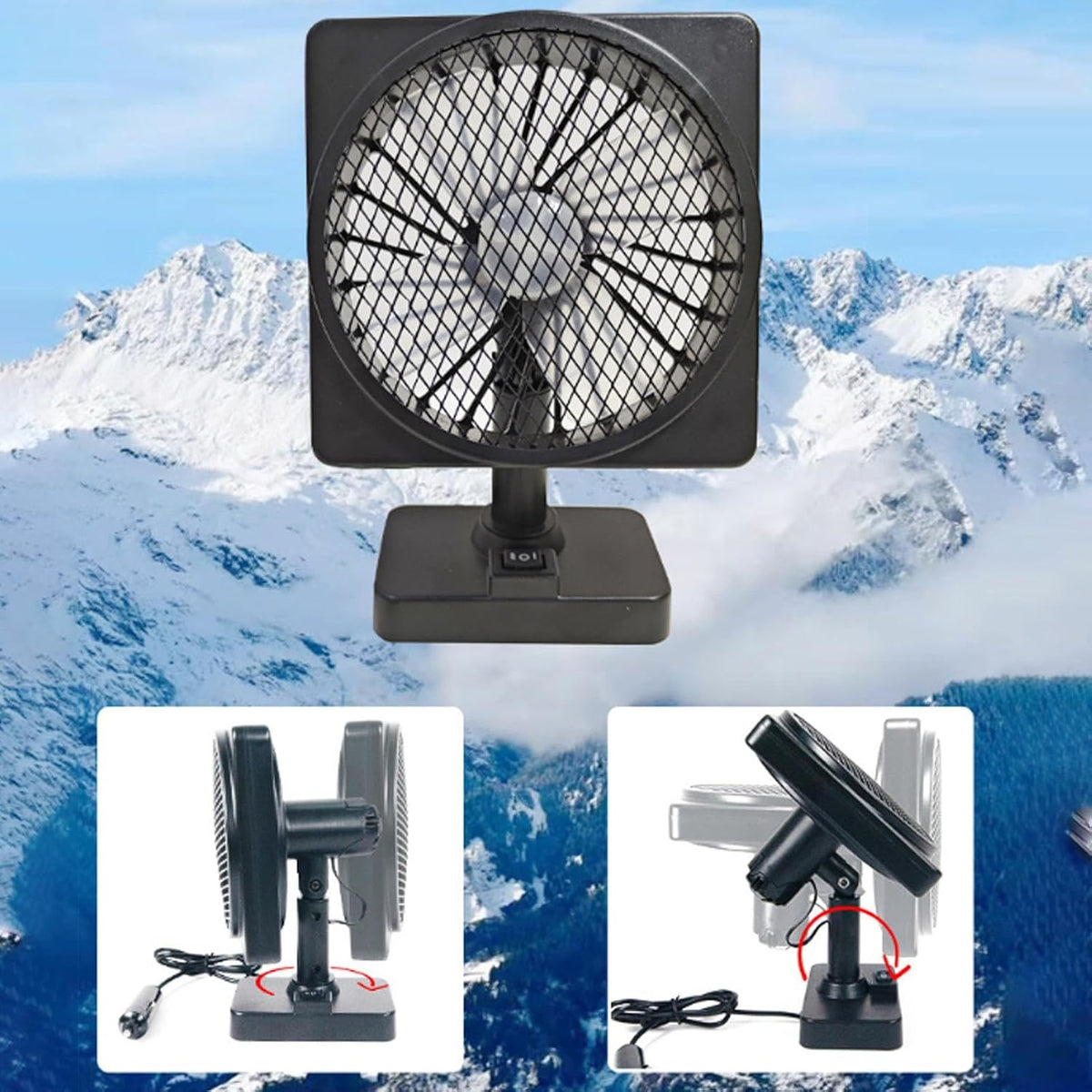 Avtoit | 12V USB Air Circulator Car AC Cooling Fan with 360° Rotation (1+1 FREE) – Aurovent
