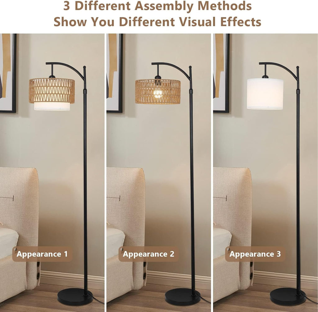 Avtoit | Arc Floor Lamp with Remote Control & Dual Shades – Norvella