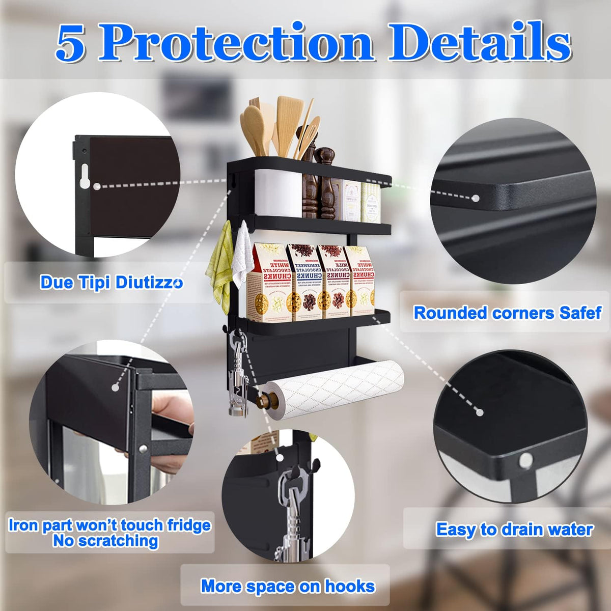 Avtoit | Magnetic Fridge Spice Rack with Paper Towel Holder – Oryden