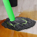 Self-Wringing Mop with Absorbent Microfiber Head and 360-Degree Rotation