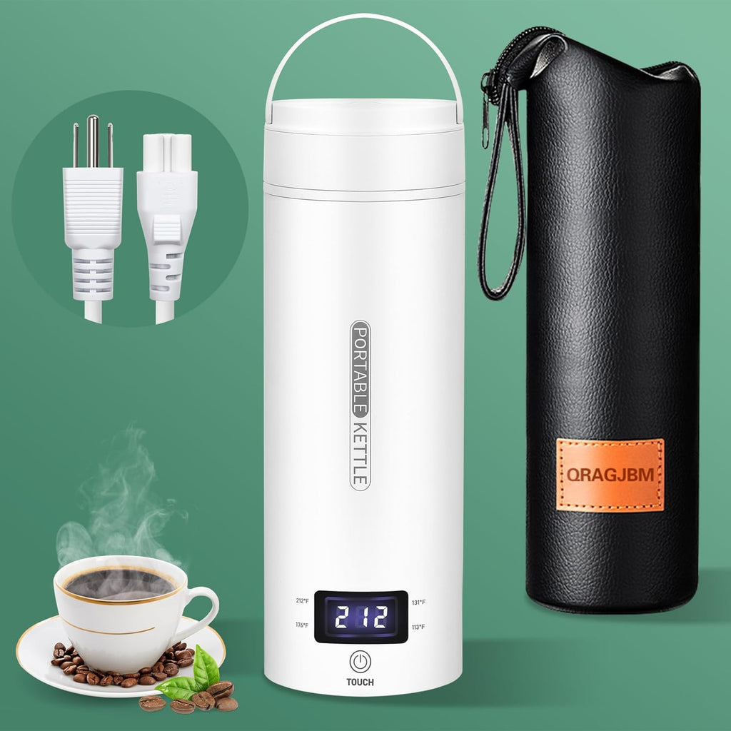 Avtoit | Portable Electric Travel Kettle | Compact Stainless Steel Smart Kettle with LCD