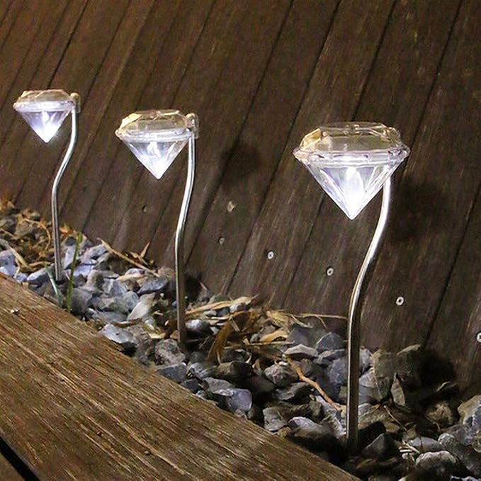 Avtoit | Solar Garden Light in Diamond Shape – LED Lamps for Outdoor Decoration and Lighting