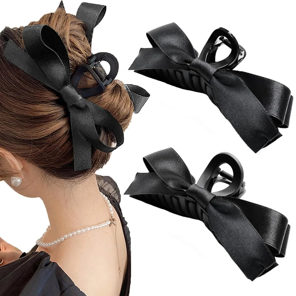 Avtoit | Large Hair Clips with Satin Bows