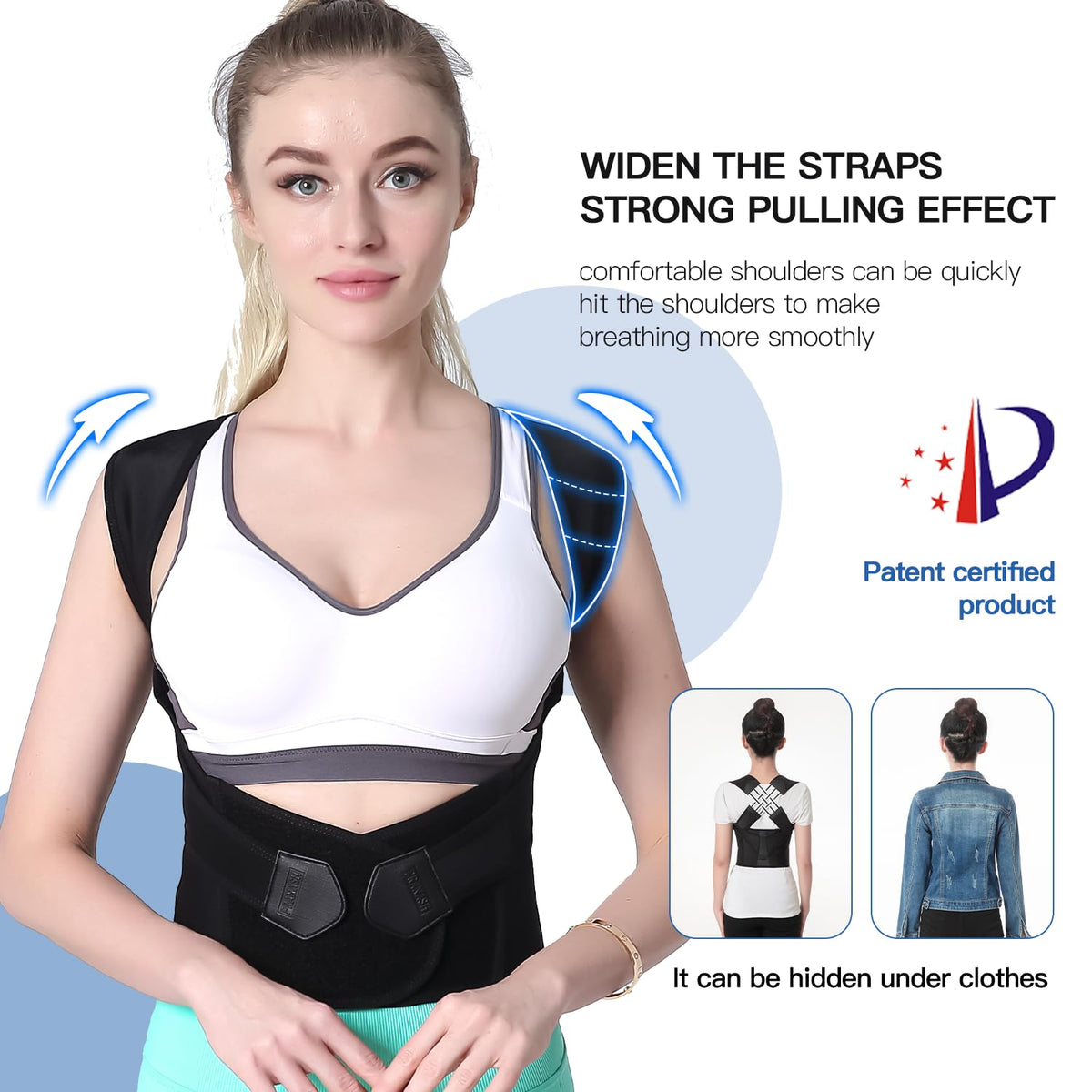 Avtoit | Back Posture Corrector | Adjustable, Breathable Design for Men & Women to Improve Posture and Reduce Back Pain
