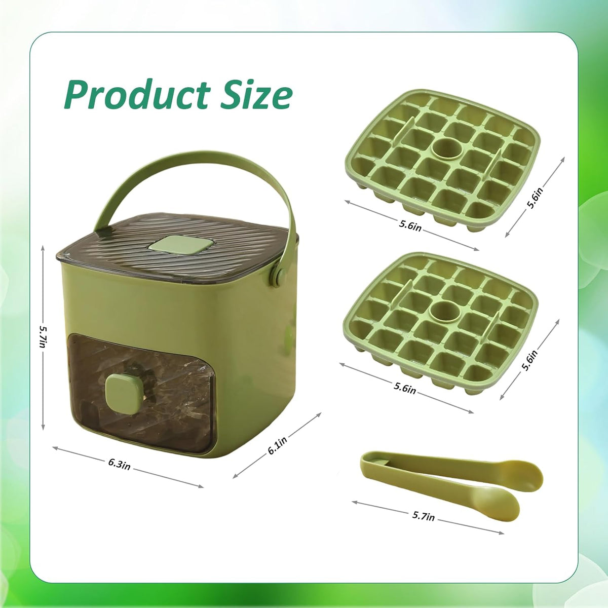 Avtoit | Ice cube tray with lid and waste, ice tray for freezer, flexible ice cube trays