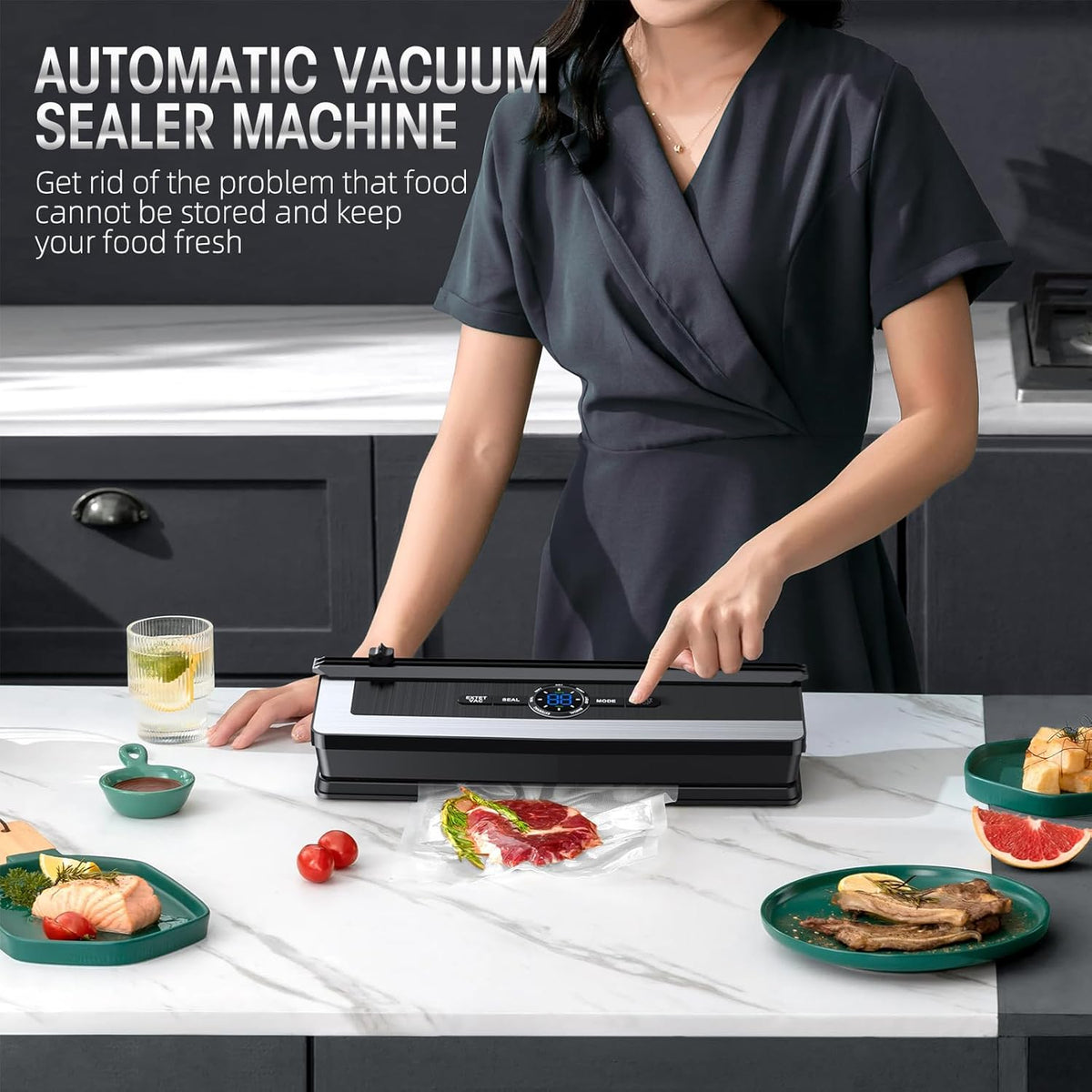 Avtoit | 8-in-1 Vacuum Sealer with Built-in Cutter