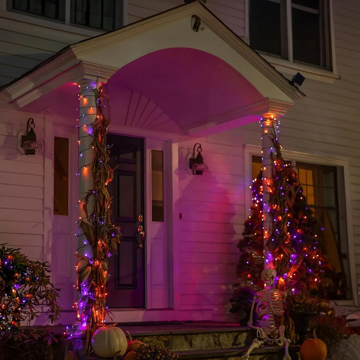 Avtoit | Halloween LED String Lights – Purple and Orange Fairy Lights for Outdoor Terrace, Garden, Street, Home, Christmas, and Party Decor