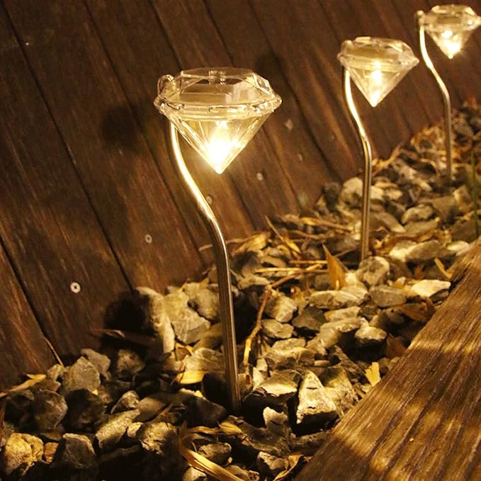 Avtoit | Solar Garden Light in Diamond Shape – LED Lamps for Outdoor Decoration and Lighting
