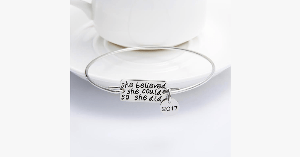 Avtoit | She believed she could, so she did bracelet with 2017 charm