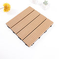 Avtoit | 12" X 12" 4-Slat Square Deck/Patio Floor Tiles Snap Installation Floor Plank Tiles