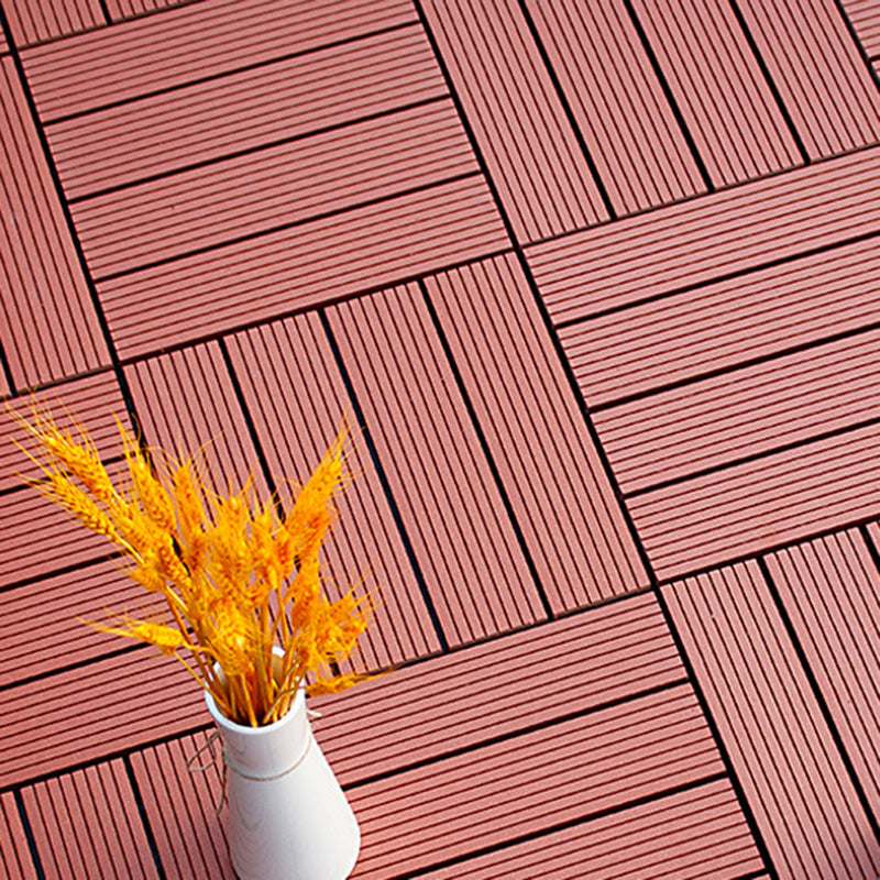 Avtoit | 12" X 12" 4-Slat Square Deck/Patio Floor Tiles Snap Installation Floor Plank Tiles
