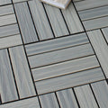 Avtoit | 12" X 12" 4-Slat Square PVC Floor Tiles With Interlocking Installation Floor Plates Tiles