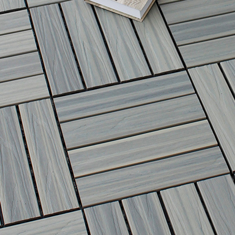 Avtoit | 12" X 12" 4-Slat Square PVC Floor Tiles With Interlocking Installation Floor Plates Tiles