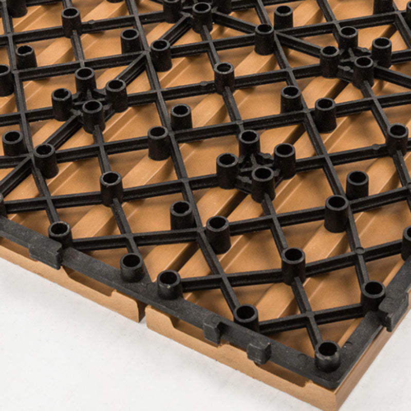 Avtoit | 12" X 12" 4-Slat Square PVC Floor Tiles With Interlocking Installation Floor Plates Tiles