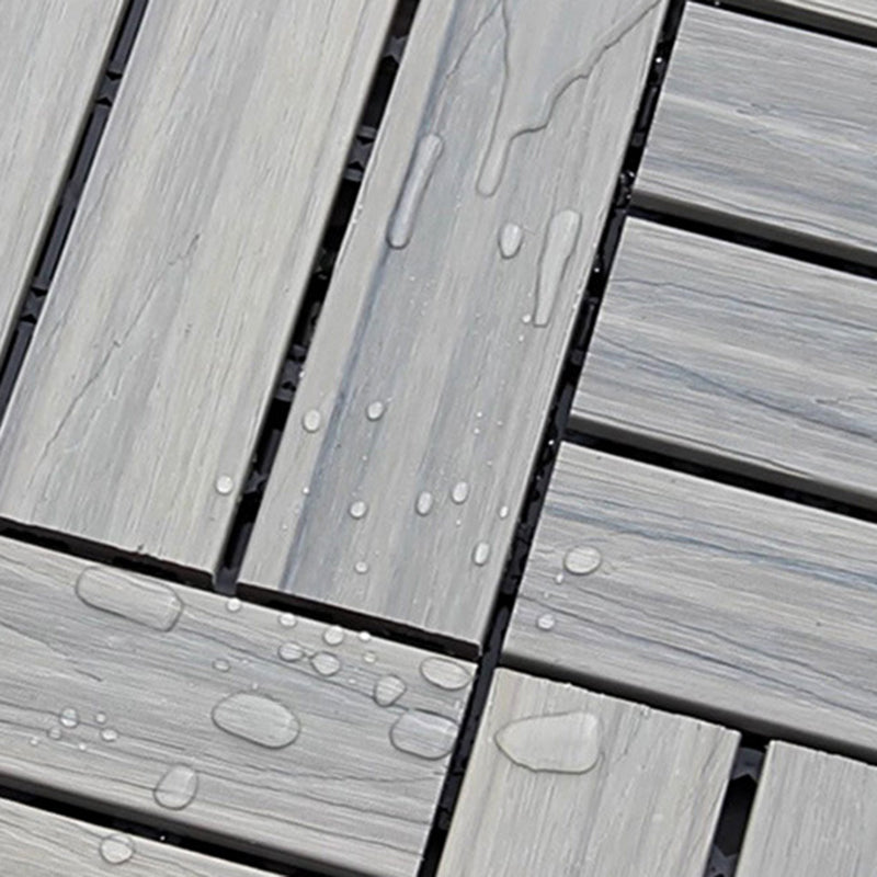 Avtoit | 12" X 12" 4-Slat Square PVC Floor Tiles With Interlocking Installation Floor Plates Tiles