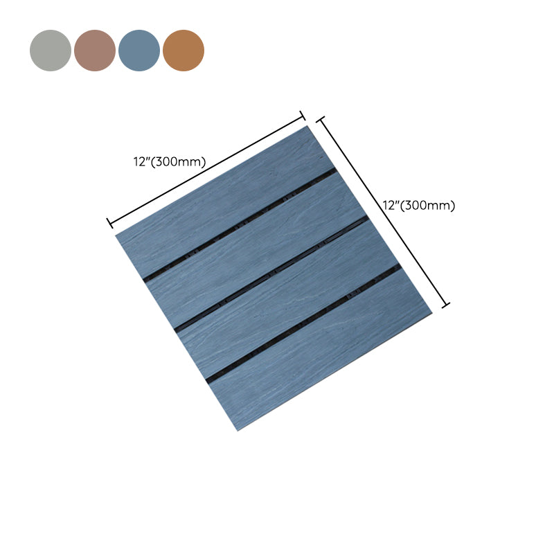 Avtoit | 12" X 12" 4-Slat Square PVC Floor Tiles With Interlocking Installation Floor Plates Tiles
