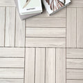 Avtoit | Ground Patio Square Stripe Composite Waterproof Deck Board