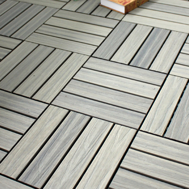 Avtoit | 12" X 12" 4-Slat Square PVC Floor Tiles Snap-Fit Installation Floor Tiles