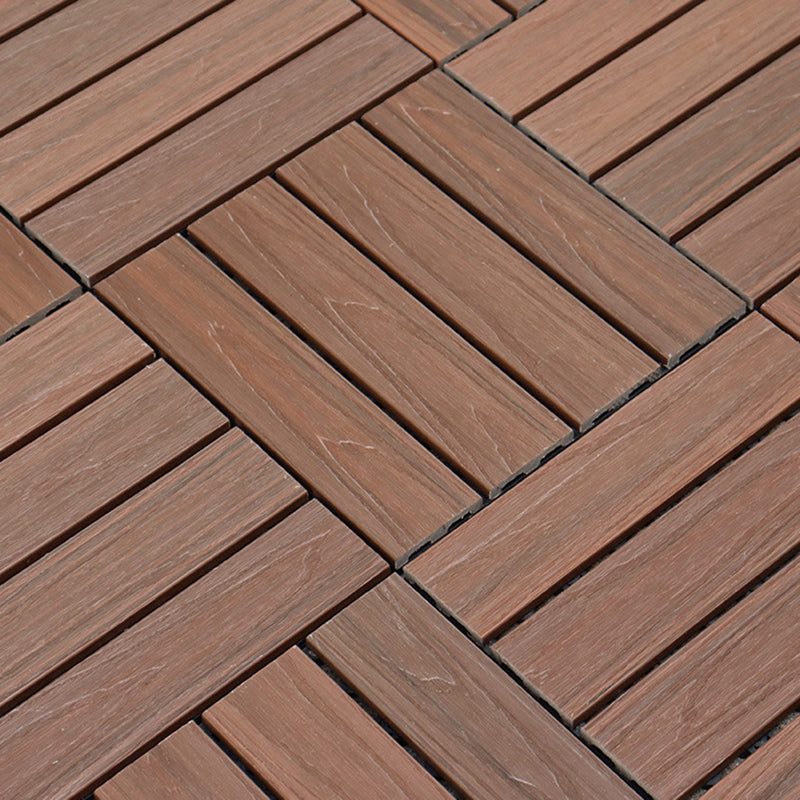 Avtoit | 12" X 12" 4-Slat Square PVC Floor Tiles Snap-Fit Installation Floor Tiles