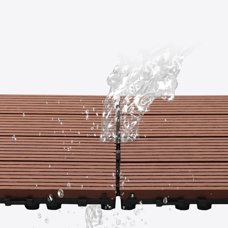 Avtoit | Composite Plank Tiles Striped Pattern Square Deck Flooring Outdoor Patio