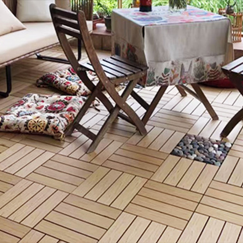 Avtoit | Composite Plank Tiles Striped Pattern Square Deck Flooring Outdoor Patio