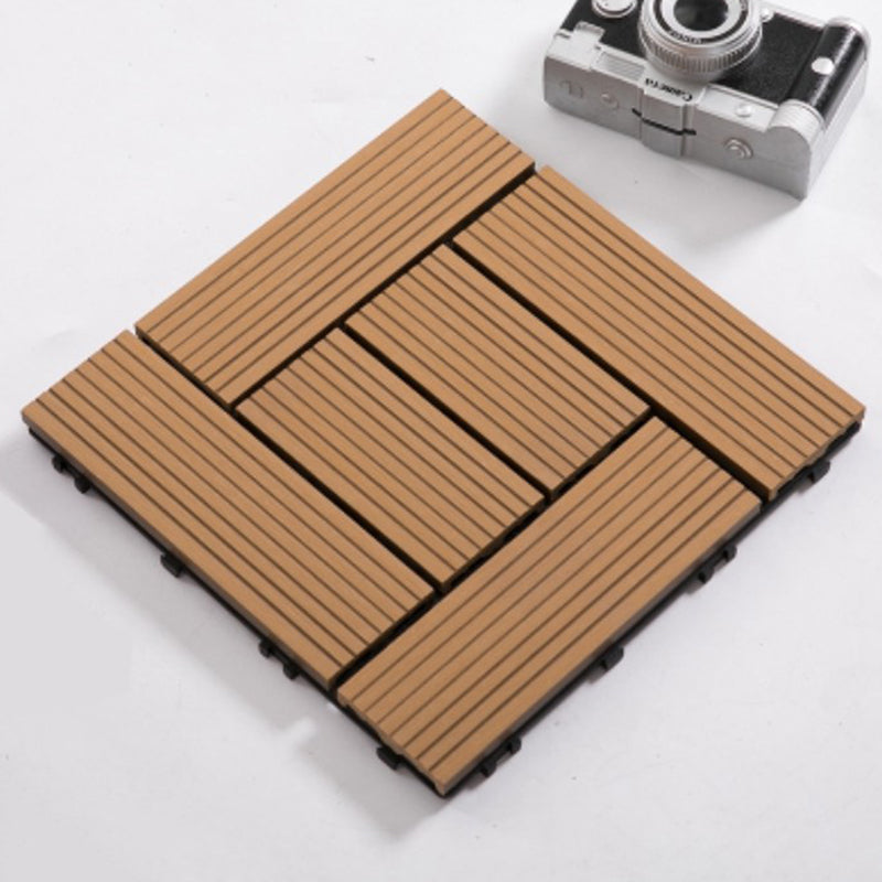 Avtoit | Composite Plank Tiles Striped Pattern Square Deck Flooring Outdoor Patio