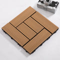 Avtoit | Composite Plank Tiles Striped Pattern Square Deck Flooring Outdoor Patio