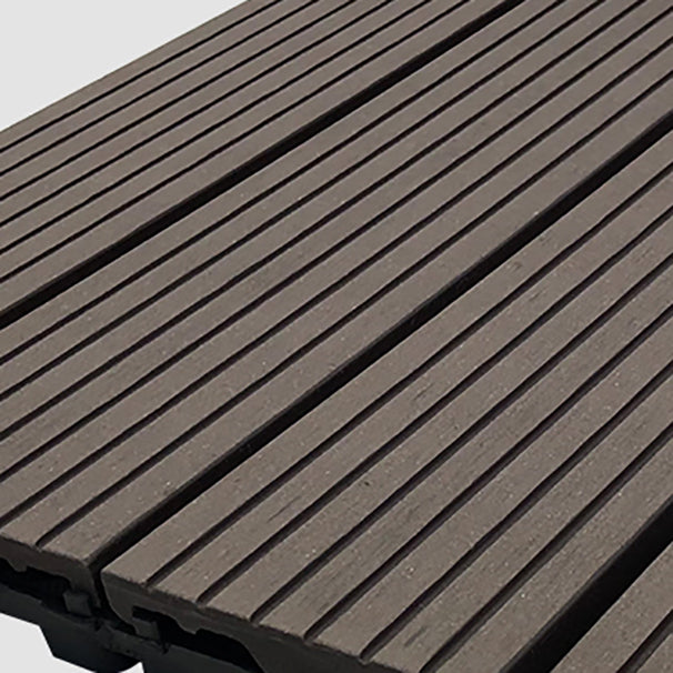 Avtoit | Composite Square Patio Tiles Interlocking Striped Pattern Patio Floor Tiles