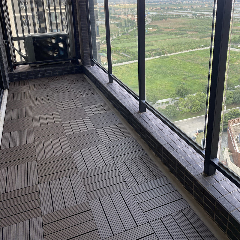Avtoit | Square PVC Deck/Patio Floor Tiles Interlocking Installation Outdoor Patio Tiles