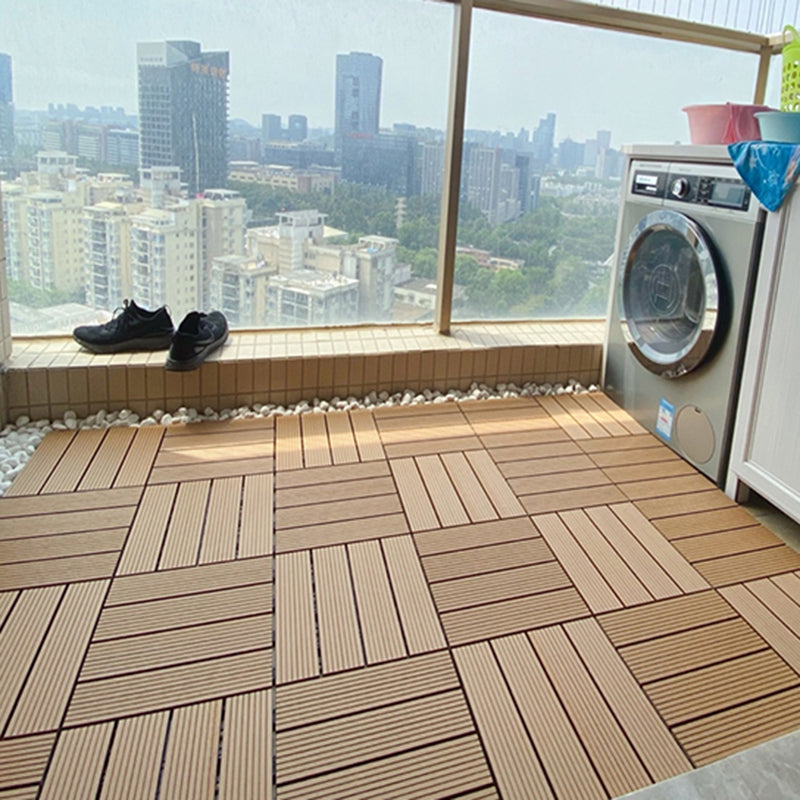 Avtoit | Square PVC Deck/Patio Floor Tiles Interlocking Installation Outdoor Patio Tiles