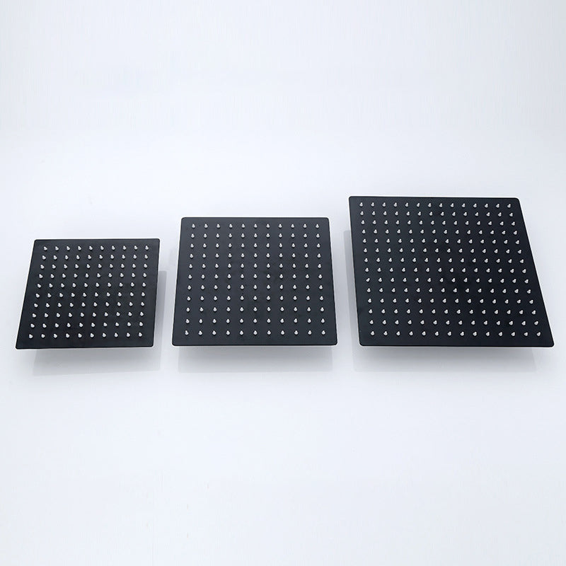 Avtoit | Black Square Fixed Shower Head Modern Style Wall Mounted Shower Head